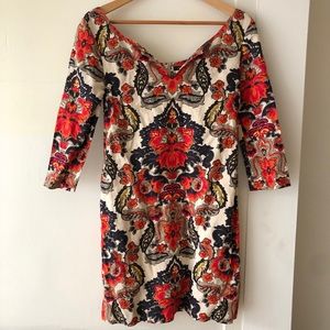 J. Crew Long Sleeve Floral Shift Dress